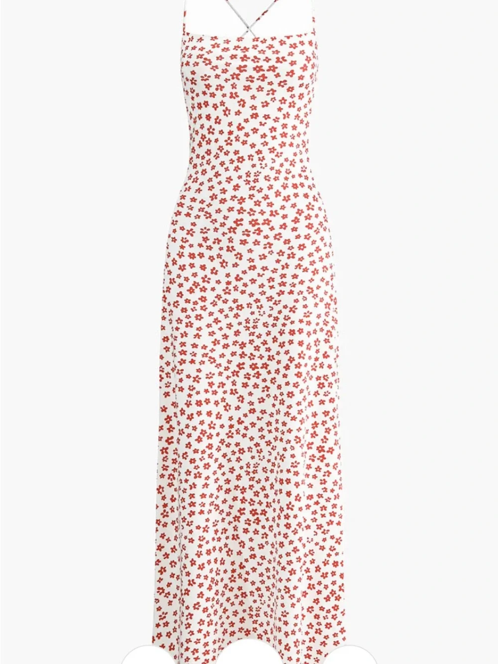 Commense Cream Maxi Dress with Red Floral Print - Picture 2 of 5